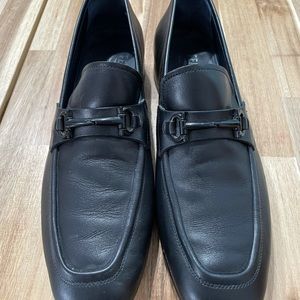 Salvatore Ferragamo black leather loafer